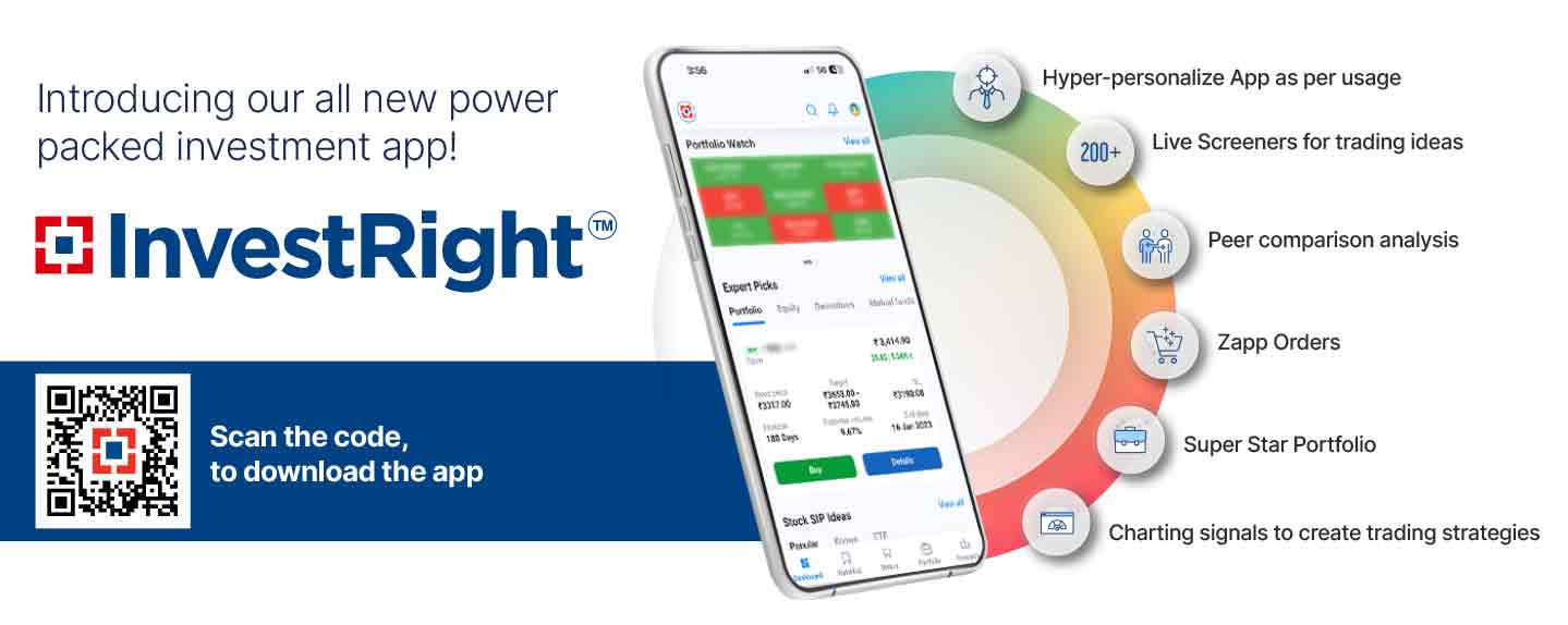 Introducing our all new power packed investment app! Invest Right Scan the code,<br/>
to download the app